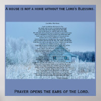 Heer zegene dit huis 24x24 poster