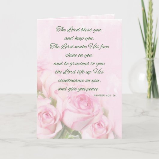 Heer zegene en houd u religieus denken van u feestdagen kaart (Voorkant)