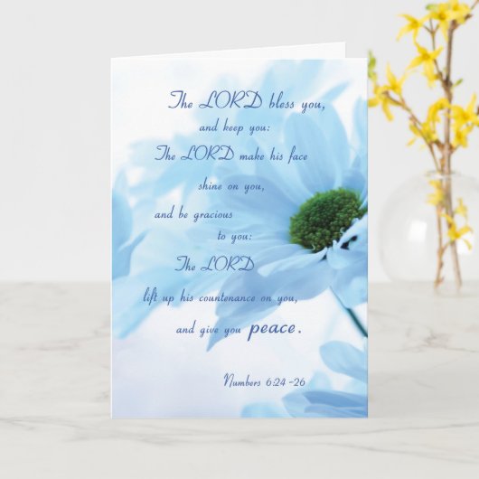 Heer zegene en houd u, Religieus denken van u Kaart (Gele Bloem)