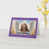 Heerlijk Angel Verjaardag Wenskaart Kaart (Gele Bloem)