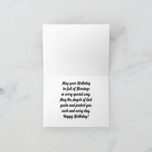 Heerlijk Angel Verjaardag Wenskaart Kaart (Binnen)