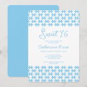 Heerlijk Baby Blauw Wit Puzzel Geruit Zoet 16 Kaart (Voorkant / Achterkant)