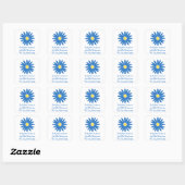 Heerlijk Blauw Daisy Vierkante Sticker (Vel)