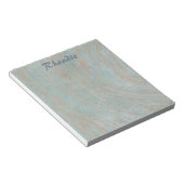 Heerlijk blauw marmer en koper notitieblok (Schuin)