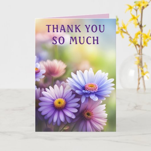 Heerlijk Bloemen Dank u kaart (Gele Bloem)