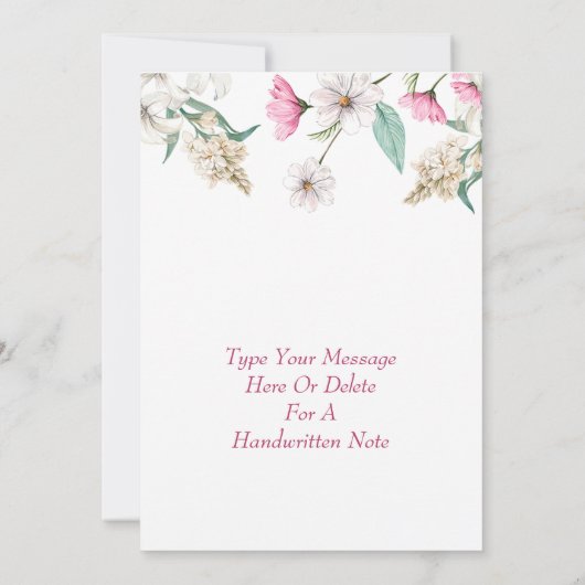 Heerlijk Bloemen elke gelegenheid Bedankkaart (Achterkant)