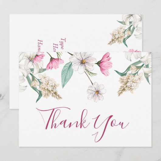 Heerlijk Bloemen elke gelegenheid Bedankkaart (Voorkant / Achterkant)