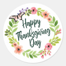 Heerlijk Bloemen Happy Thanksgiving | Sticker Seal