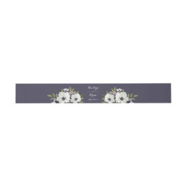 Heerlijk Bloemen Invitation Belly Band - paarse Uitnodigingen Wikkel