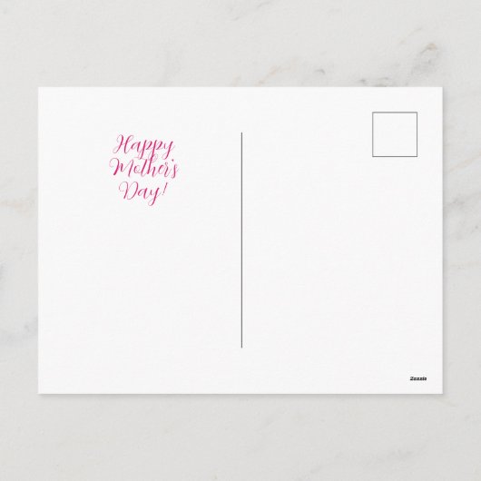 Heerlijk  Bloemen Moederdag Briefkaart (Achterkant)