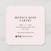 heerlijk bloemgoud en zwarte maatwerk vierkante visitekaartje (Achterkant)