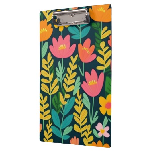 Heerlijk bloemig kleurrijk veld klembord (Links)