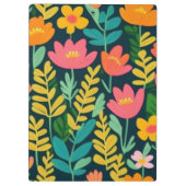 Heerlijk bloemig kleurrijk veld klembord (Achterkant)