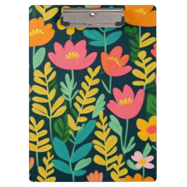 Heerlijk bloemig kleurrijk veld klembord