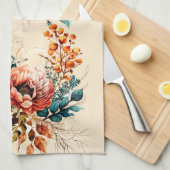 Heerlijk boho herfst boeket theedoek (Quarter Fold)