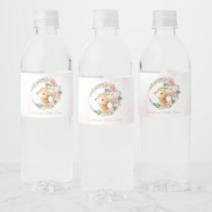 Heerlijk bos beboste dieren - Herten Baby shower Waterfles Etiket