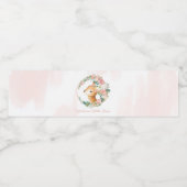 Heerlijk bos beboste dieren - Herten Baby shower Waterfles Etiket (Enkel label)