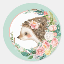 Heerlijk bos beboste dieren - kleine egel ronde sticker