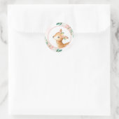 Heerlijk bos beboste dieren - kleine herten ronde sticker (Tas)