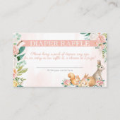 Heerlijk bos beboste dieren luier Raffle Informatiekaartje (Voorkant)