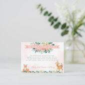 Heerlijk bos bosland dieren baby's bibliotheek informatiekaartje (Staand voorkant)