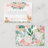 Heerlijk bos bosland dieren baby's bibliotheek informatiekaartje (Voorkant / Achterkant)