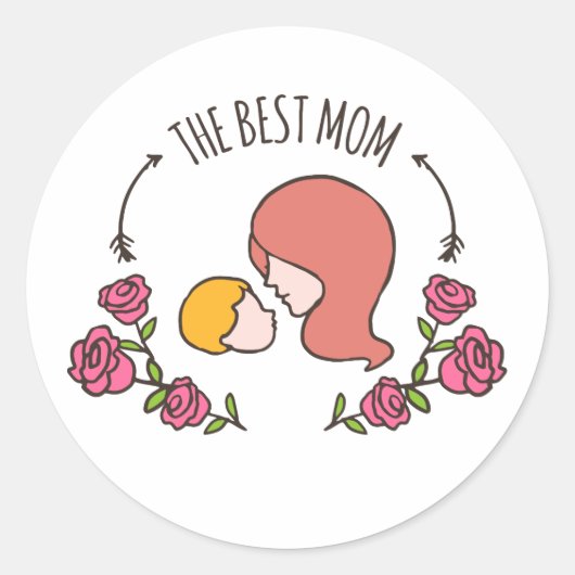 Heerlijk De Beste Mam Moederdag Sticker Seal (Voorkant)