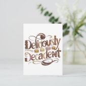 Heerlijk decadente taarten & chocolade design briefkaart (Staand voorkant)