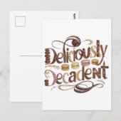 Heerlijk decadente taarten & chocolade design briefkaart (Voorkant / Achterkant)
