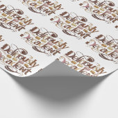 Heerlijk decadente taarten & chocolade design cadeaupapier (Hoek)