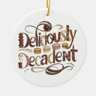 Heerlijk decadente taarten & chocolade design keramisch ornament