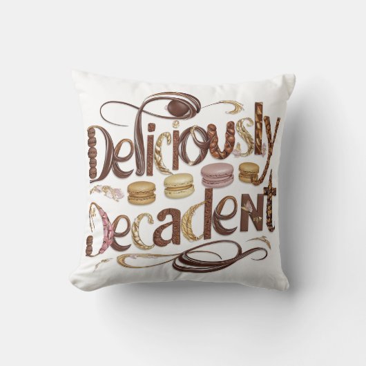 Heerlijk decadente taarten & chocolade design kussen (Voorkant)