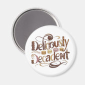 Heerlijk decadente taarten & chocolade design magneet (Voorkant / Achterkant)