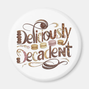 Heerlijk decadente taarten & chocolade design magneet