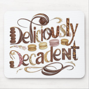 Heerlijk decadente taarten & chocolade design muismat