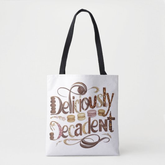 Heerlijk decadente taarten & chocolade design tote bag (Voorkant)