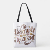 Heerlijk decadente taarten & chocolade design tote bag (Achterkant)