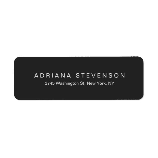 Heerlijk donkergrijs Schattige modern elegant prof Etiket (Voorkant)