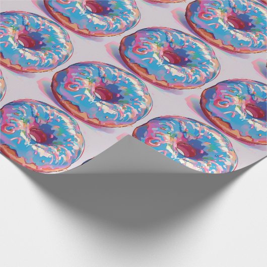Heerlijk donut inpakpapier (Hoek)