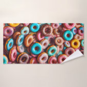 Heerlijk donut patroon badhanddoek (Badhanddoek)