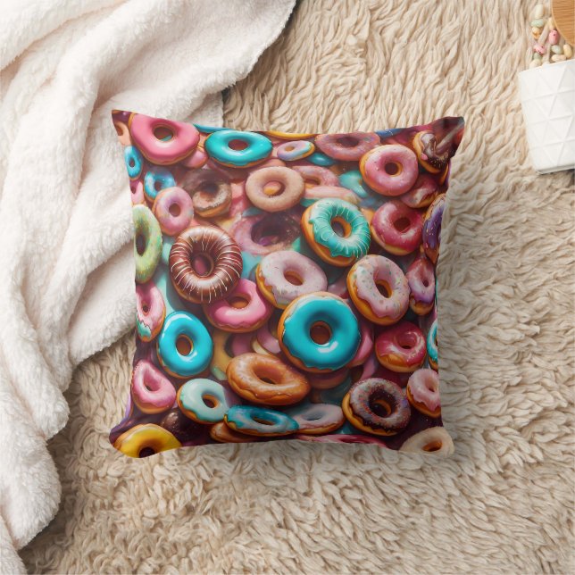 Heerlijk donut patroon kussen (Deken)