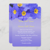 heerlijk, elegant, coole blauwe bloemen bruiloft kaart (Voorkant / Achterkant)