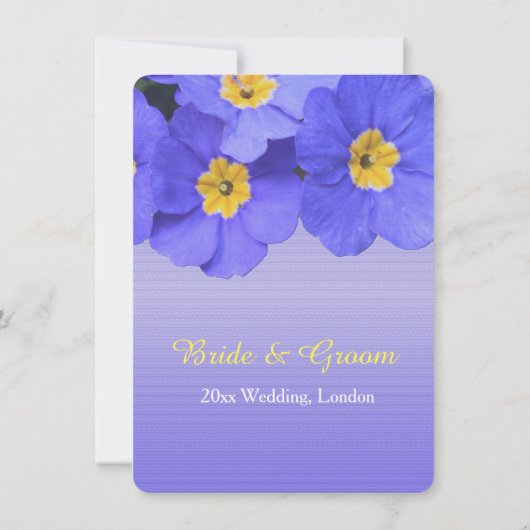 heerlijk, elegant, coole blauwe bloemen bruiloft kaart (Achterkant)