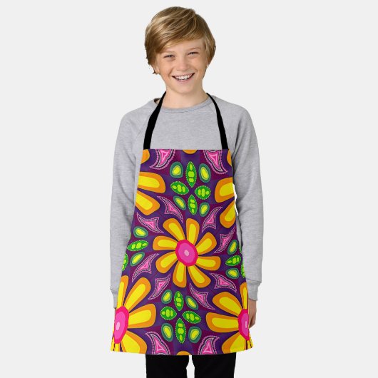 Heerlijk en Schattige bloemenpatroon Schort (Gedragen)