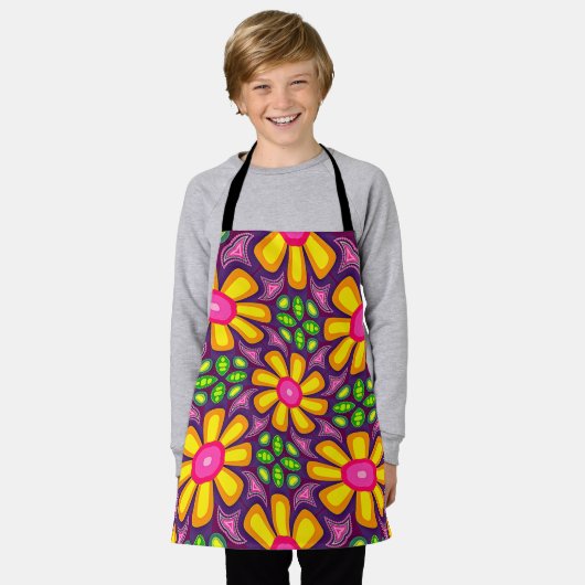 Heerlijk en Schattige bloemenpatroon Schort (Gedragen)