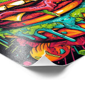 Heerlijk eng monster burger foto afdruk (Hoek)