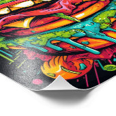 Heerlijk eng monster burger foto afdruk (Hoek)