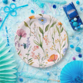 Heerlijk Floral Baby shower Papieren Bordje (Feest)