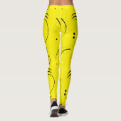Heerlijk geel Abstract puntpatroon Leggings (Achterkant)