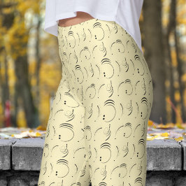 Heerlijk geel blond Abstract puntpatroon Leggings